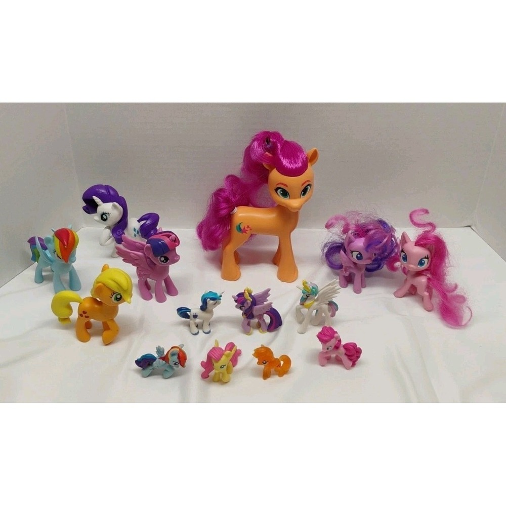 My Little Pony Lot of 14 Random Well Loved Figures Hasbro